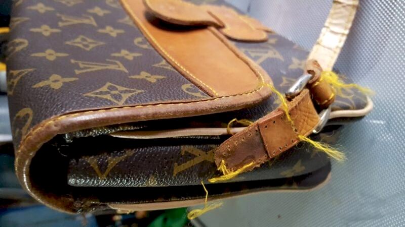 Louis Vuitton bag in need of restoration by Devon Leather Care