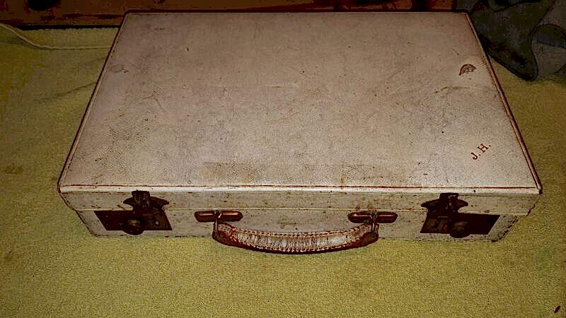 1950's leather briefcase in need of restoration by Devon Leather Care